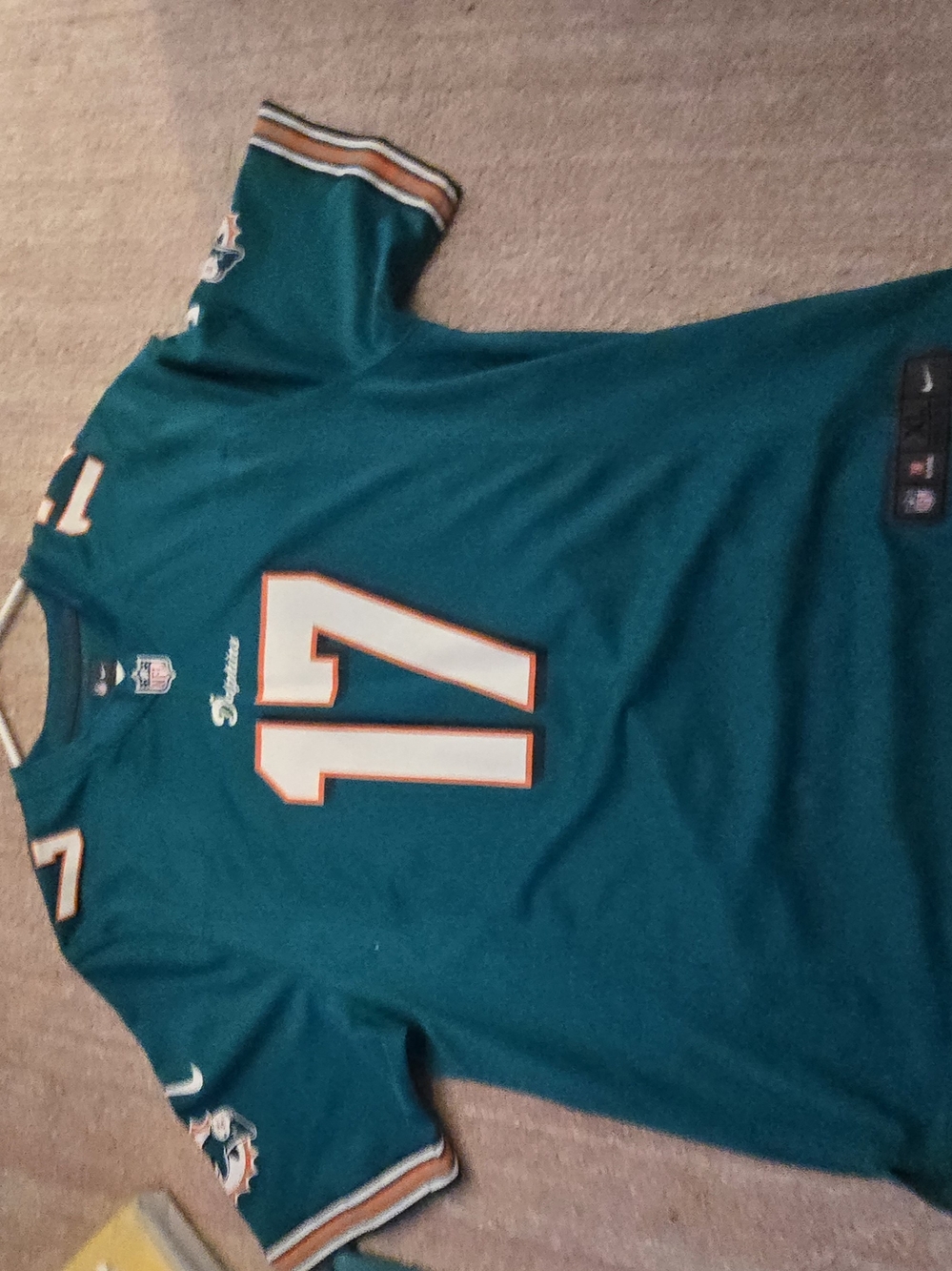 Miami Dolphins #17 Tannehill Teal Football Jersey